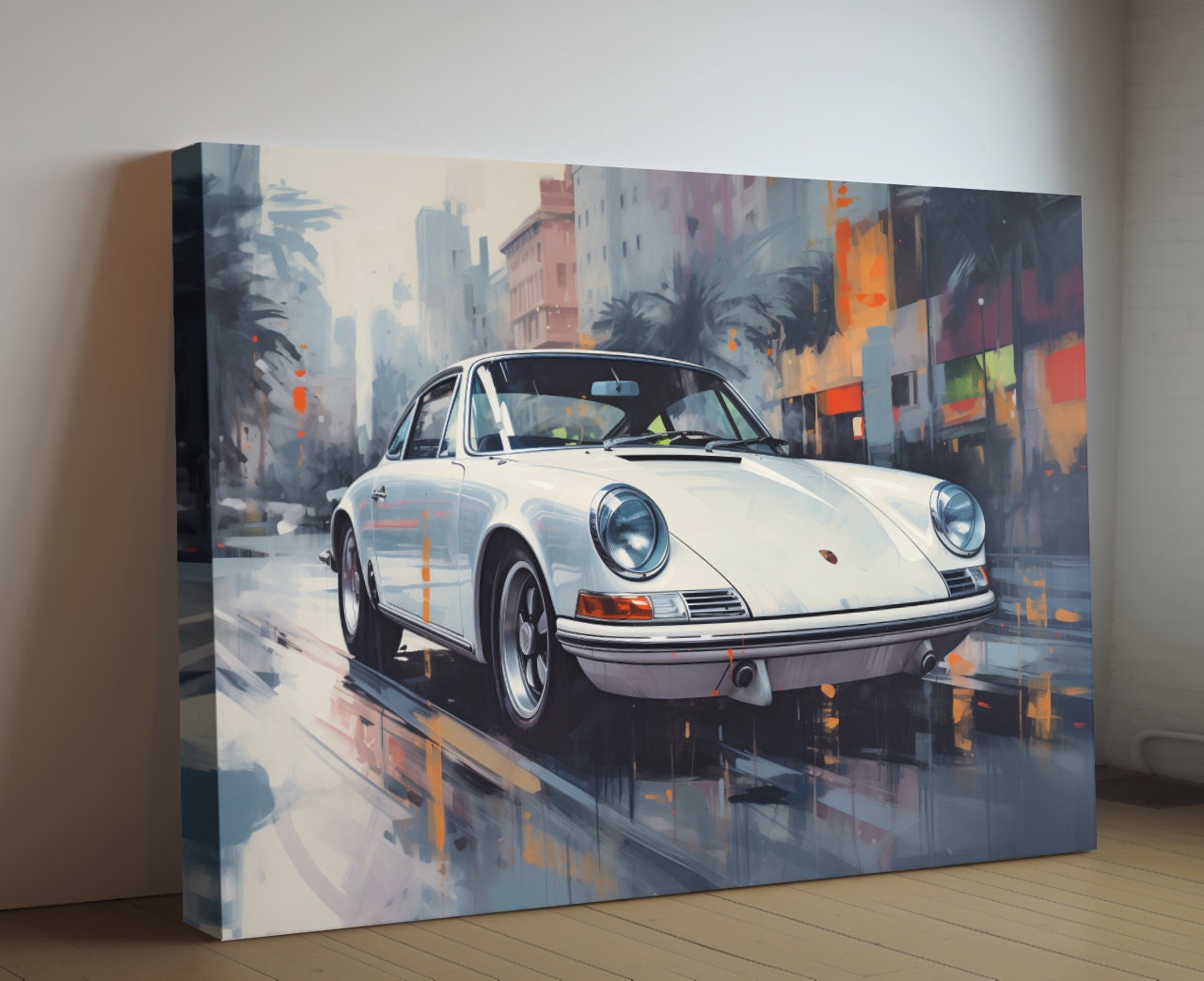 1964 Porsche 911 Classic Sports Car Canvas Print | Vintage Auto Wall Art Decor | Retro Car | Car Lovers Poster Gift