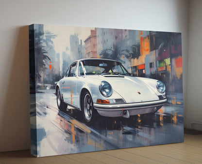 1964 Porsche 911 Classic Sports Car Canvas Print | Vintage Auto Wall Art Decor | Retro Car | Car Lovers Poster Gift