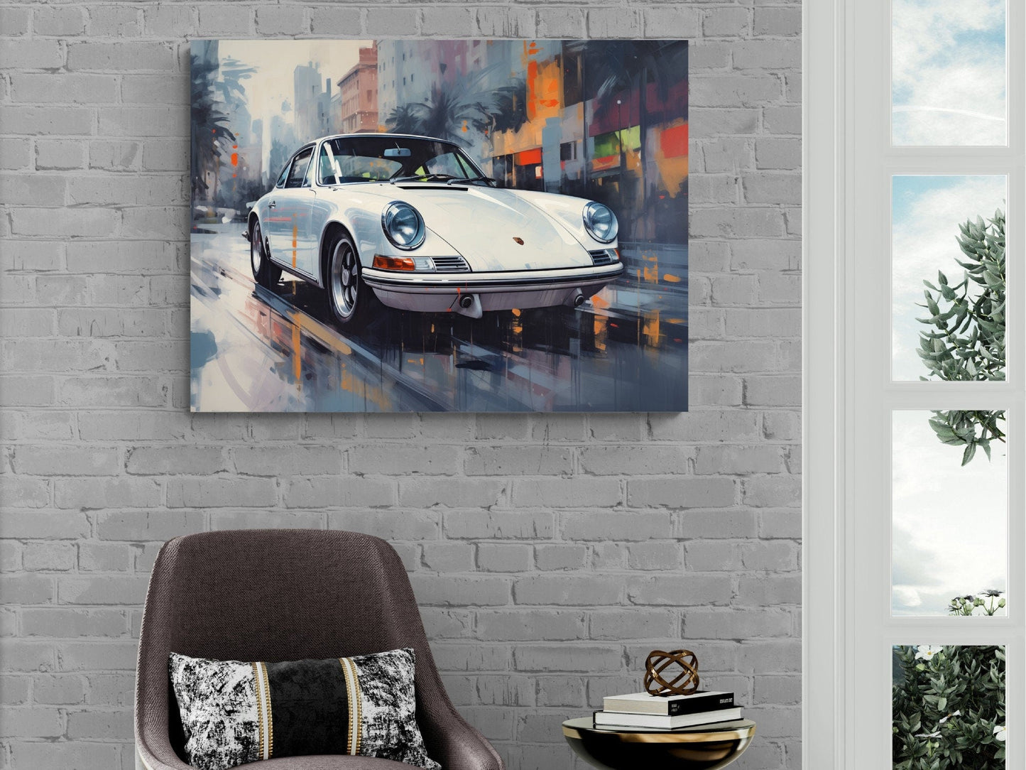 1964 Porsche 911 Classic Sports Car Canvas Print | Vintage Auto Wall Art Decor | Retro Car | Car Lovers Poster Gift
