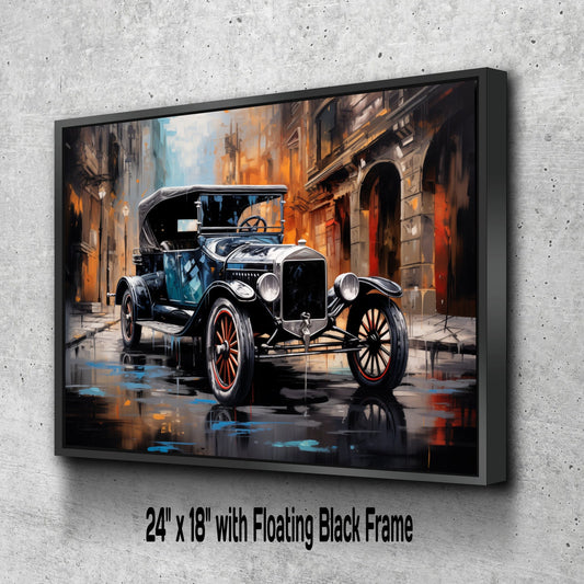 1923 Ford Model T Canvas Art Print, Classic Car Collector Decor, Retro Automotive Wall Art, Unique Gift Car Enthusiast, Home Office Vintage