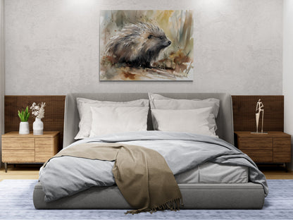 Porcupine | Canvas Print | Wildlife Art | Cabin Art | Forest Art | Archer Kincaid