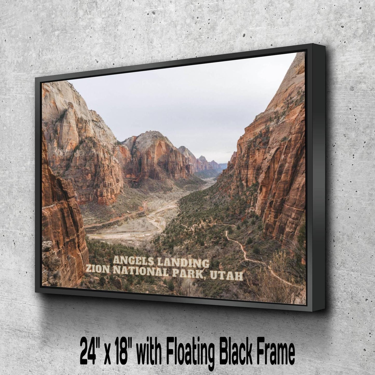 Angels Landing Photo Canvas – Zion National Park Photography | Utah Travel Gift | Zion Canyon | Landscape Wall Art | Nature Prints Wall Art