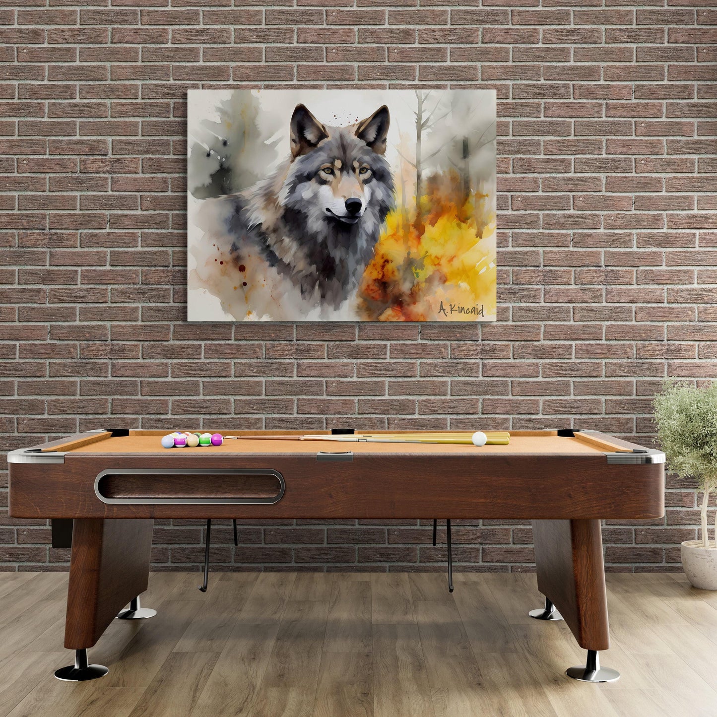 Wolf Portrait | Canvas Print | Wildlife Art | Cabin Art | Forest Art | Archer Kincaid