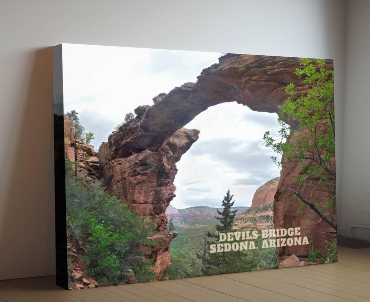 Devils Bridge in Sedona, Arizona on Canvas, Arizona Wall Art, Travel Gift, Framed Canvas Print, Sedona Poster Print, Sedona Wall Decor USA