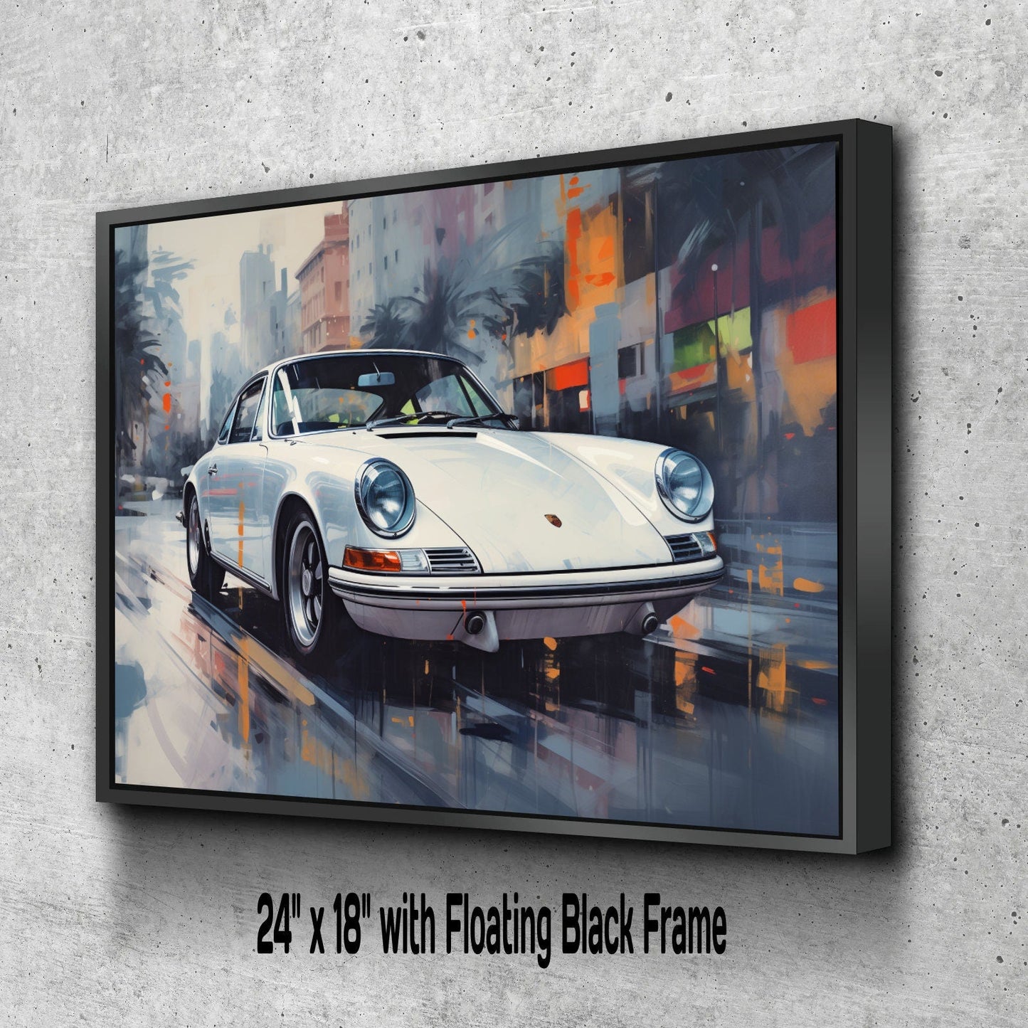 1964 Porsche 911 Classic Sports Car Canvas Print | Vintage Auto Wall Art Decor | Retro Car | Car Lovers Poster Gift
