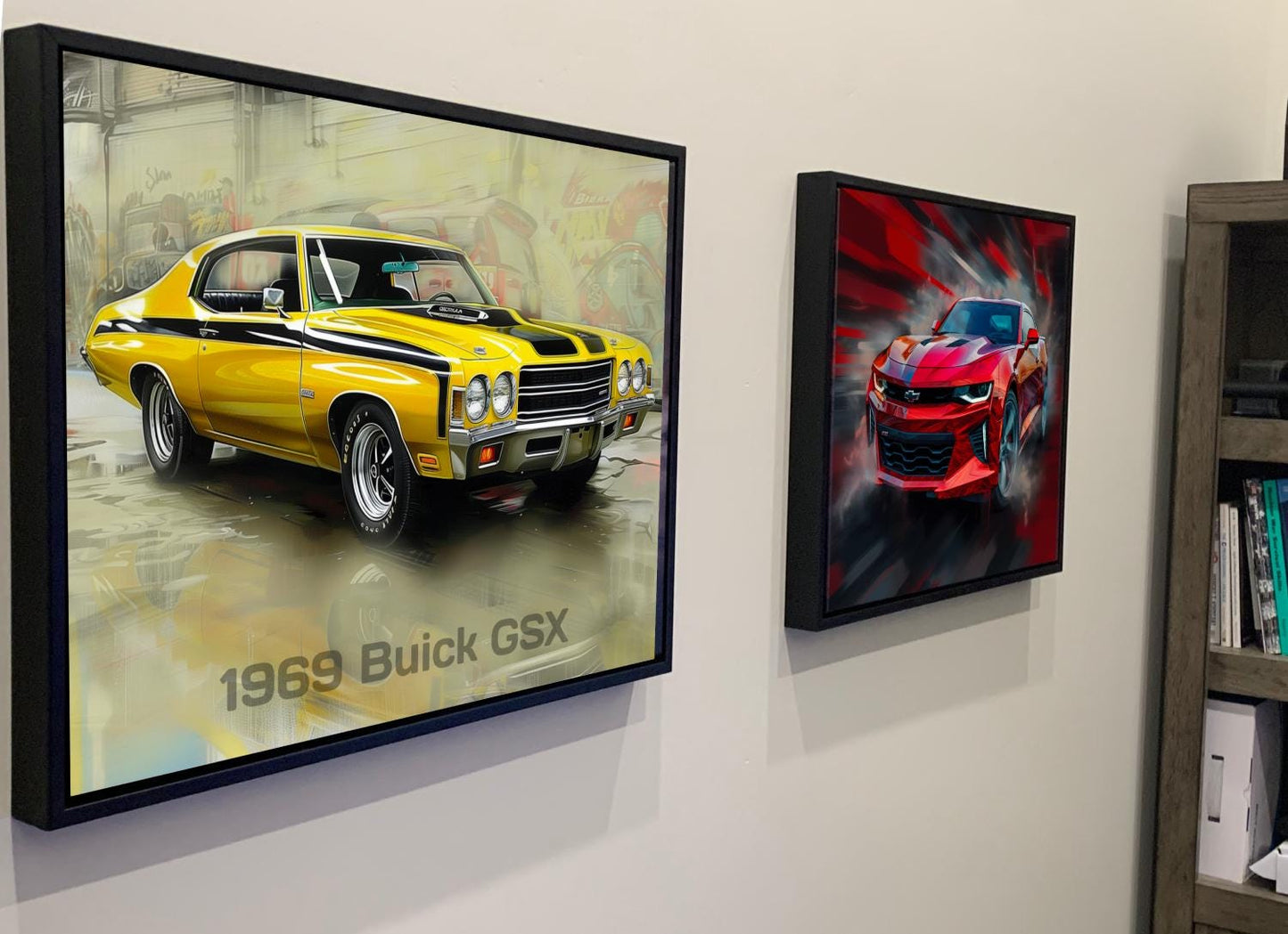 1970 Buick GSX Canvas Print | Yellow Vintage Auto Wall Art Decor | Retro Muscle Car | Car Lovers Poster Gift | Car Decor | Art Print