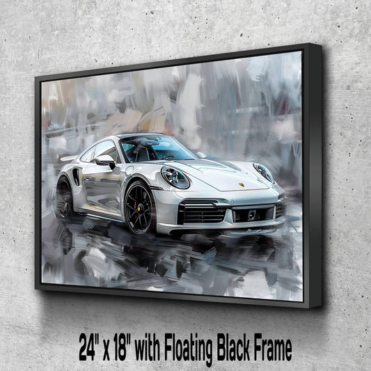 2025 Porsche 911 Turbo S Sports Car Canvas Print | Modern Auto Wall Art Decor | Car Enthusiast Poster Gift | Legendary Supercar
