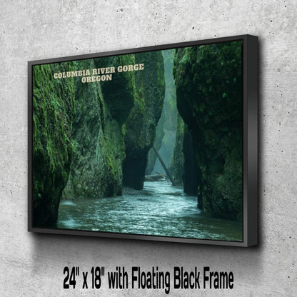 Columbia River Gorge, Oregon - Landscape Photography on Canvas | Travel Gift | Cliff Wall Art | Oregon Poster Print