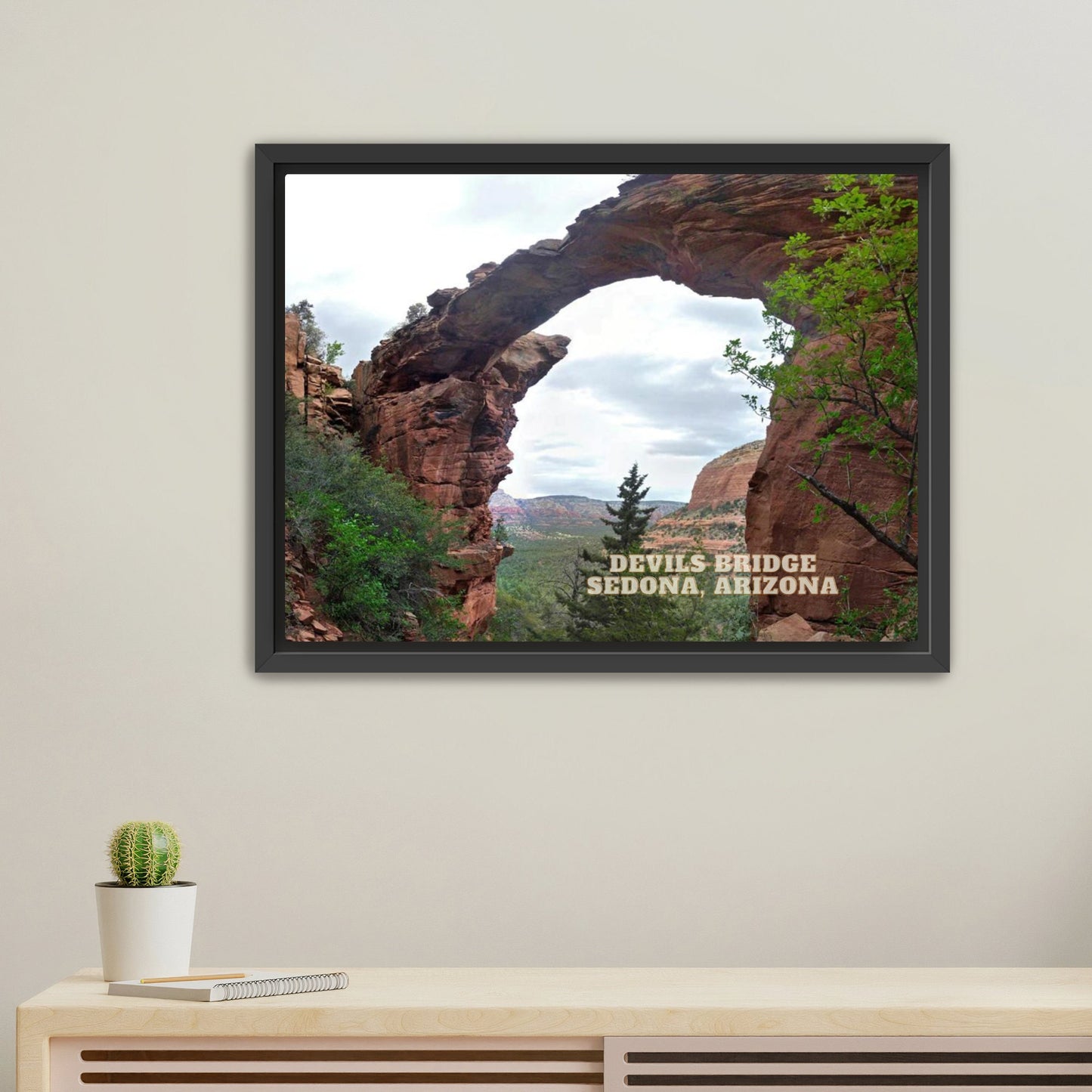 Devils Bridge in Sedona, Arizona on Canvas, Arizona Wall Art, Travel Gift, Framed Canvas Print, Sedona Poster Print, Sedona Wall Decor USA