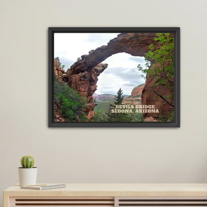 Devils Bridge in Sedona, Arizona on Canvas, Arizona Wall Art, Travel Gift, Framed Canvas Print, Sedona Poster Print, Sedona Wall Decor USA
