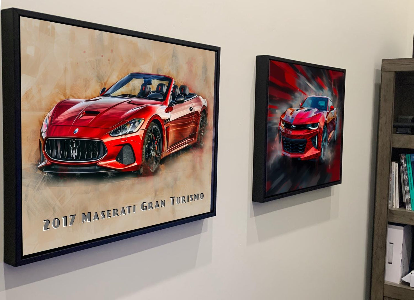 2017 Maserati Gran Turismo Convertible Canvas Print | Hyper Super Car Auto Wall Art Decor || New Car Lovers Poster Gift | Framed Mancave Art