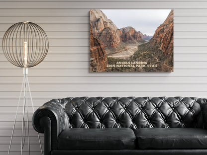 Angels Landing Photo Canvas – Zion National Park Photography | Utah Travel Gift | Zion Canyon | Landscape Wall Art | Nature Prints Wall Art
