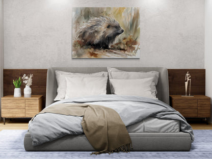 Porcupine | Canvas Print | Wildlife Art | Cabin Art | Forest Art | Archer Kincaid