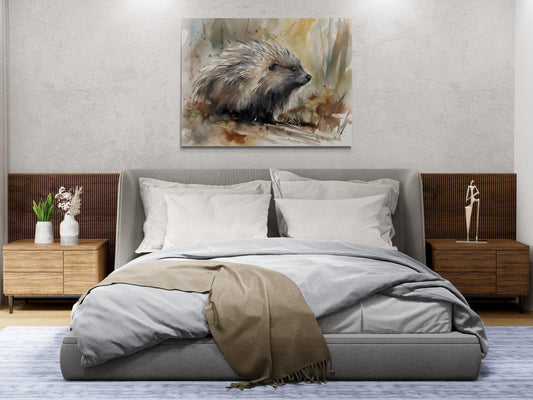 Porcupine | Canvas Print | Wildlife Art | Cabin Art | Forest Art | Archer Kincaid