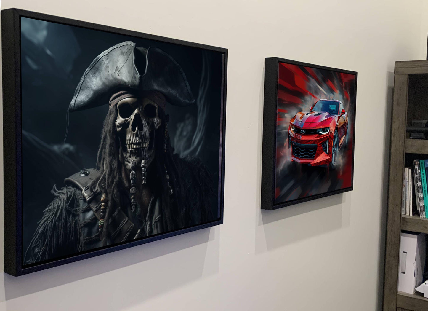 Pirate Skeleton Canvas Art, Gothic Skull Wall Decor, Dark Nautical Print, Dead Pirate Painting, Maritime Skeleton Artwork Wallart