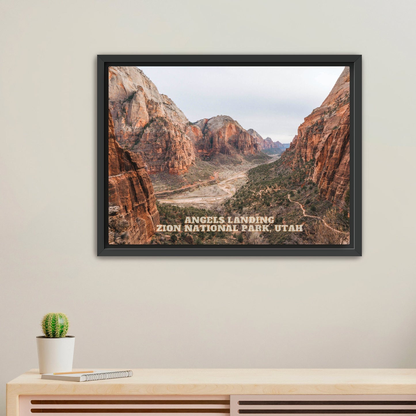 Angels Landing Photo Canvas – Zion National Park Photography | Utah Travel Gift | Zion Canyon | Landscape Wall Art | Nature Prints Wall Art