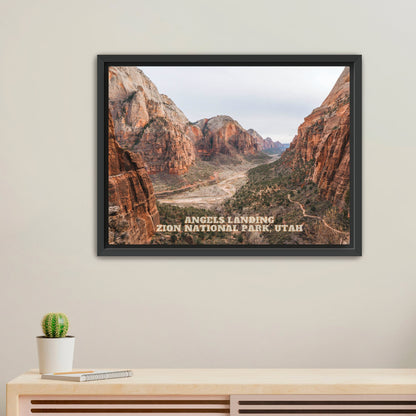 Angels Landing Photo Canvas – Zion National Park Photography | Utah Travel Gift | Zion Canyon | Landscape Wall Art | Nature Prints Wall Art