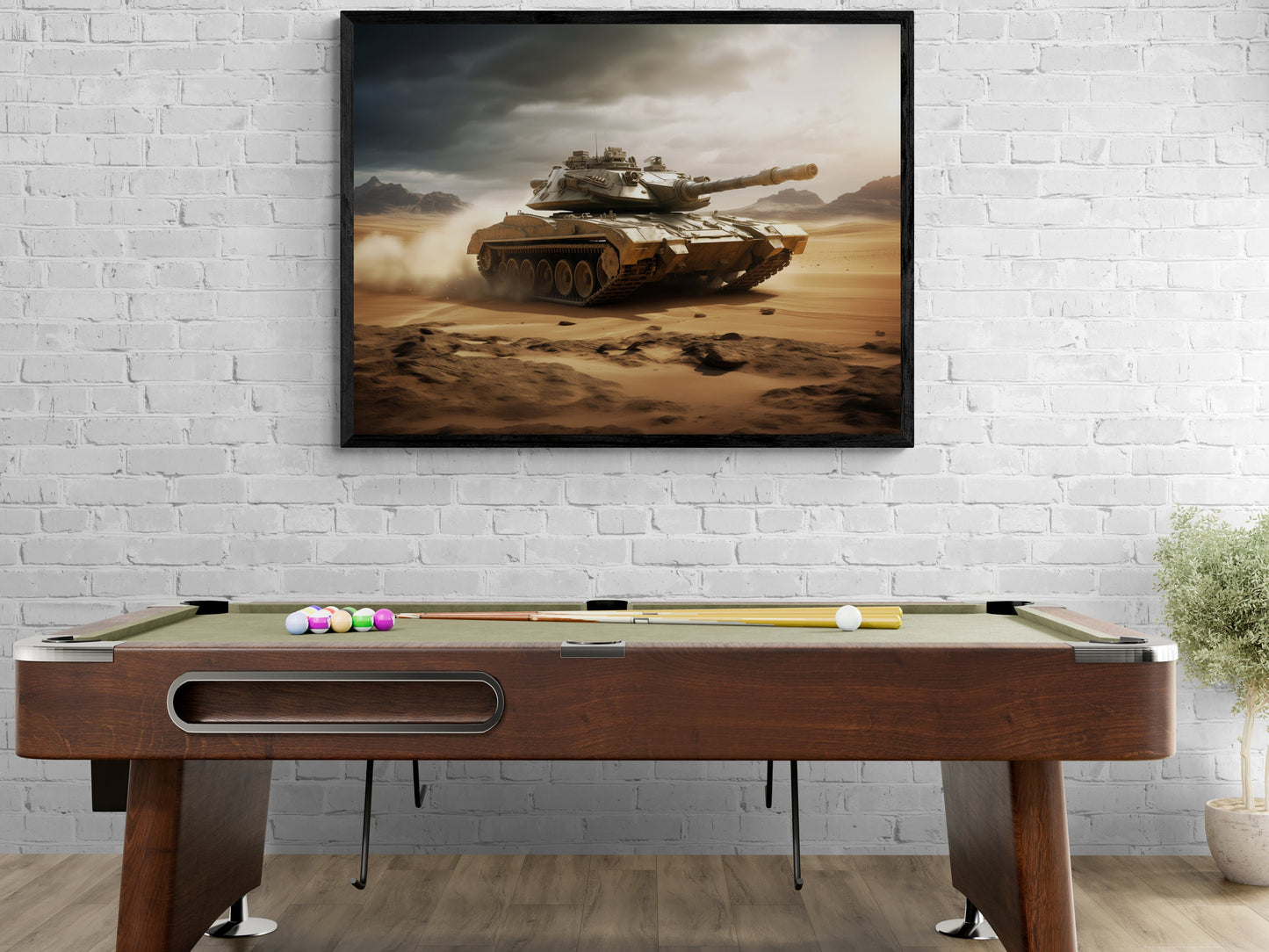 AbramsX Tank Canvas Print | Military Art | Cool Office Wall Decor | Mancave Art