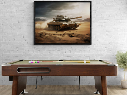 AbramsX Tank Canvas Print | Military Art | Cool Office Wall Decor | Mancave Art