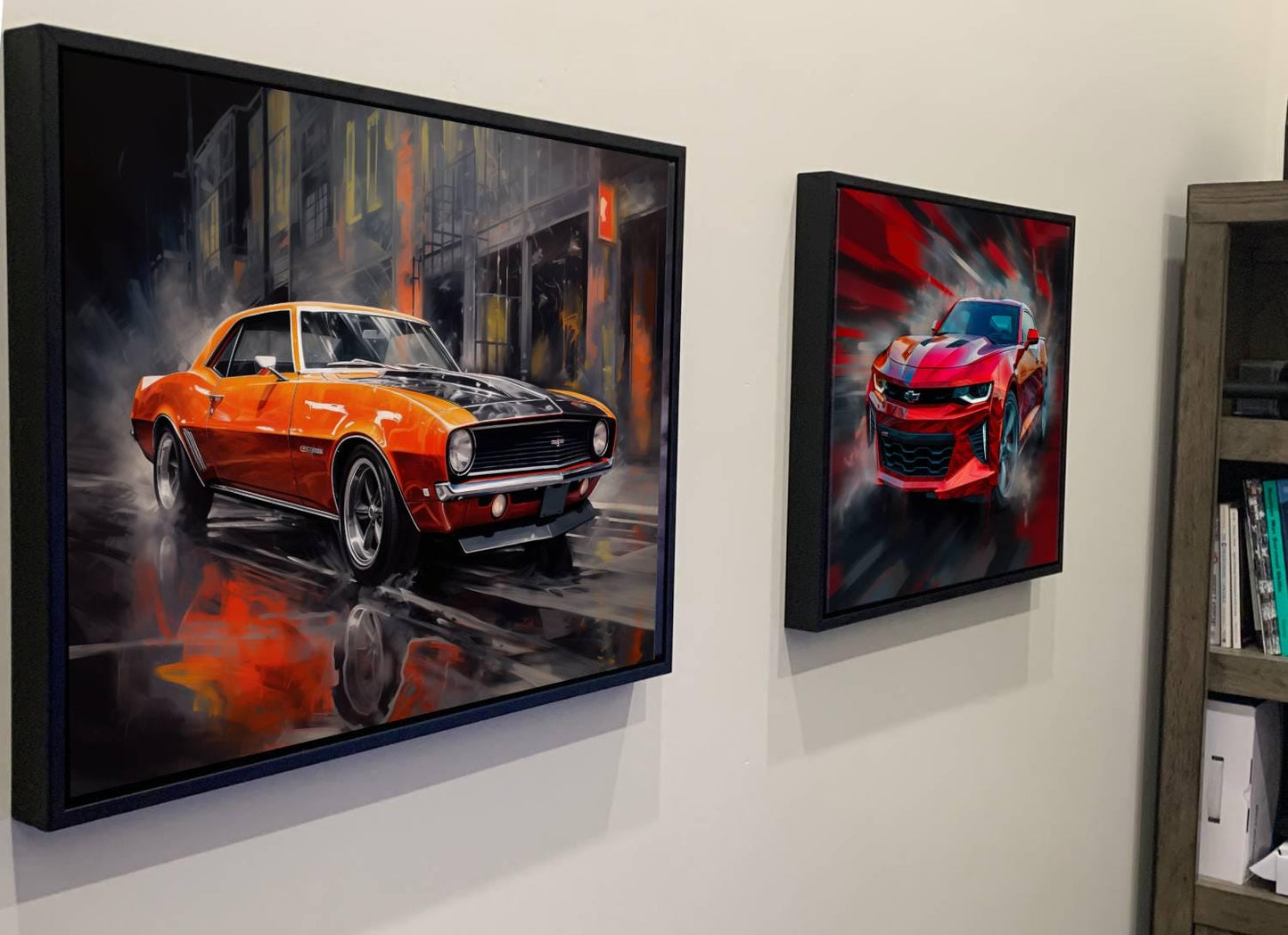 1968 Chevrolet Camaro SS Canvas Print | Vintage Auto Wall Art Decor | Retro Muscle Car | Car Lovers Poster Gift