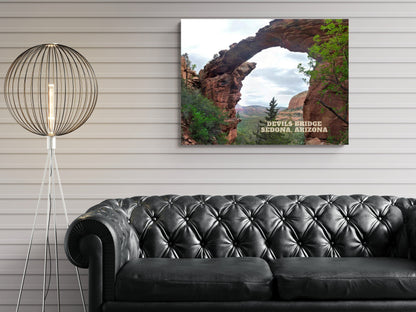 Devils Bridge in Sedona, Arizona on Canvas, Arizona Wall Art, Travel Gift, Framed Canvas Print, Sedona Poster Print, Sedona Wall Decor USA