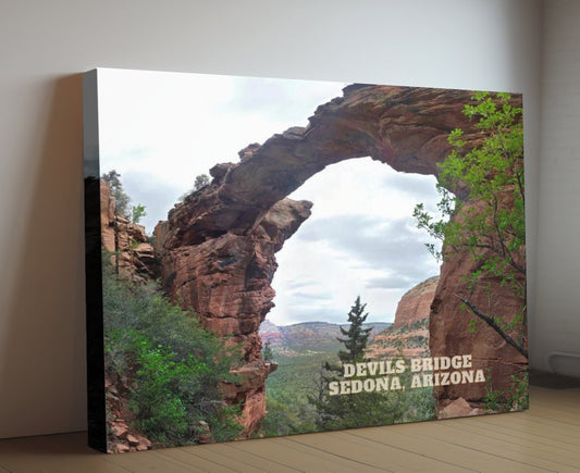 Devils Bridge in Sedona, Arizona on Canvas, Arizona Wall Art, Travel Gift, Framed Canvas Print, Sedona Poster Print, Sedona Wall Decor USA