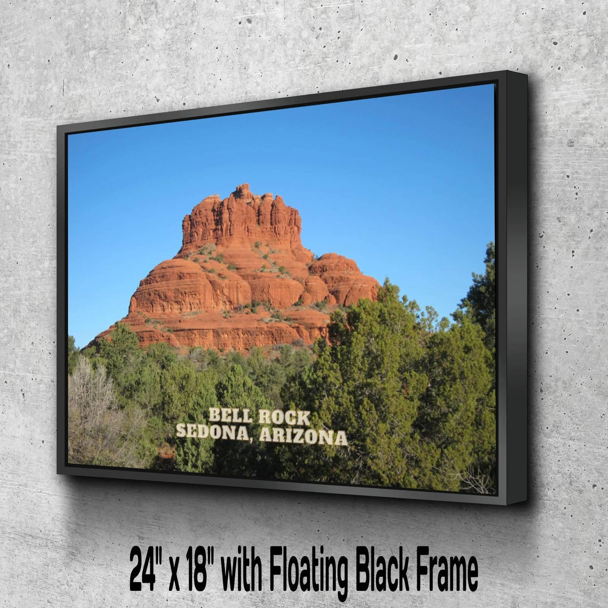 Bell Rock in Sedona, Arizona on Canvas, Arizona Wall Art, Travel Gift, Framed Canvas Print, Sedona Poster Print, Sedona Wall Decor USA