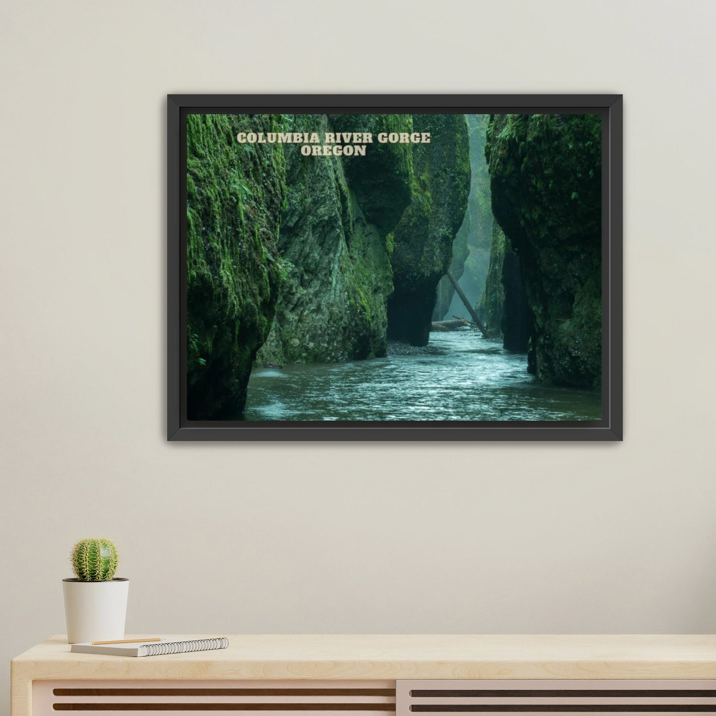 Columbia River Gorge, Oregon - Landscape Photography on Canvas | Travel Gift | Cliff Wall Art | Oregon Poster Print