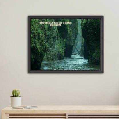 Columbia River Gorge, Oregon - Landscape Photography on Canvas | Travel Gift | Cliff Wall Art | Oregon Poster Print