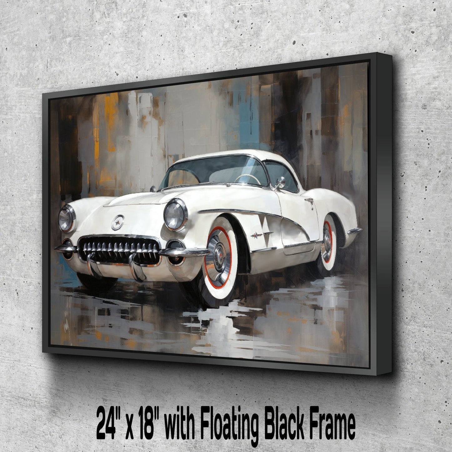 1953 Chevrolet Corvette Canvas Art Print - Vintage Classic Car Wall Decor - Automotive Collector's Item - First Corvette Year | Garage Art