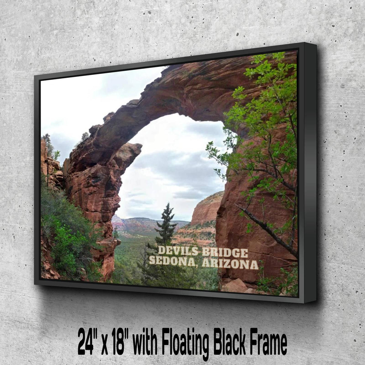 Devils Bridge in Sedona, Arizona on Canvas, Arizona Wall Art, Travel Gift, Framed Canvas Print, Sedona Poster Print, Sedona Wall Decor USA
