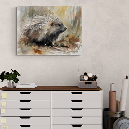 Porcupine | Canvas Print | Wildlife Art | Cabin Art | Forest Art | Archer Kincaid